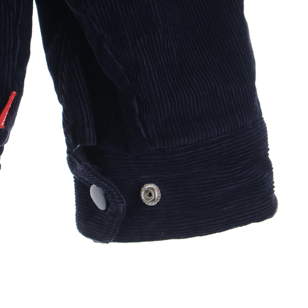 SUPREME(シュプリーム) 11AW Corduroy Coaches Jacket バックロゴ ワッペン コーチジャケット ネイビー