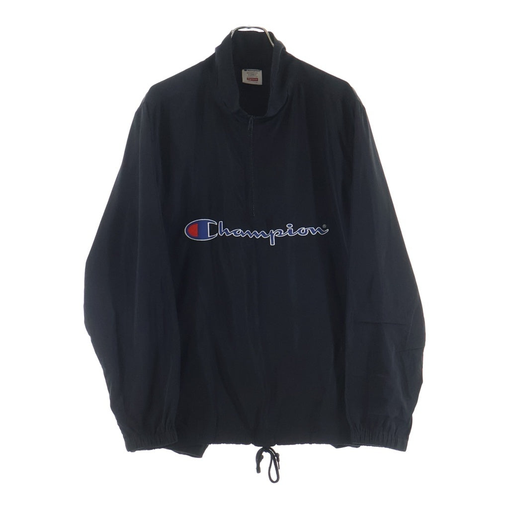 SUPREME(シュプリーム) 17SS ×Champion Half Zip Pullover チャンピオン ハーフジッププルオーバー ブラック