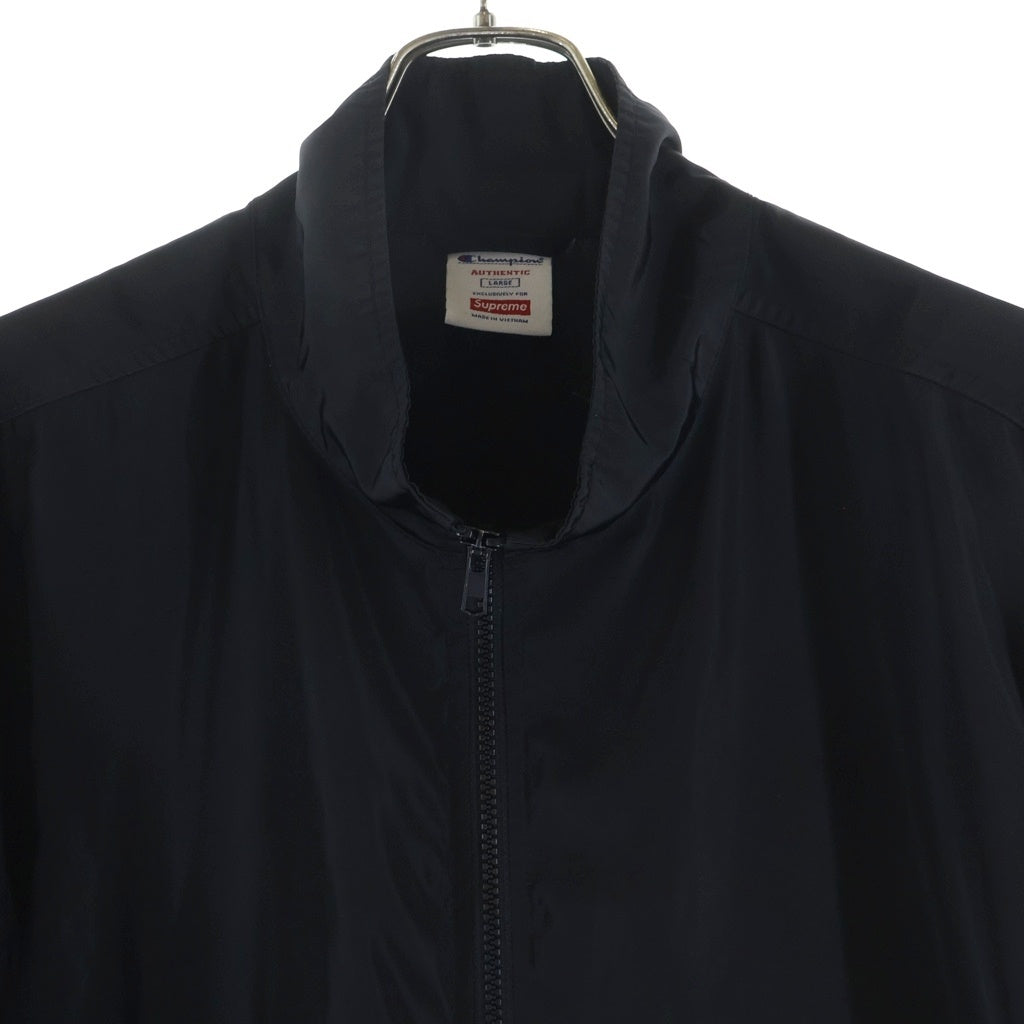 SUPREME(シュプリーム) 17SS ×Champion Half Zip Pullover チャンピオン ハーフジッププルオーバー ブラック