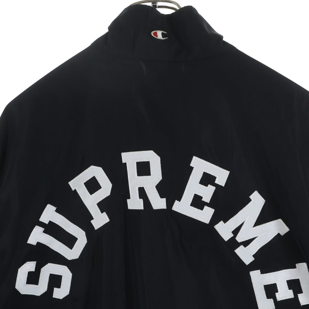 SUPREME(シュプリーム) 17SS ×Champion Half Zip Pullover チャンピオン ハーフジッププルオーバー ブラック