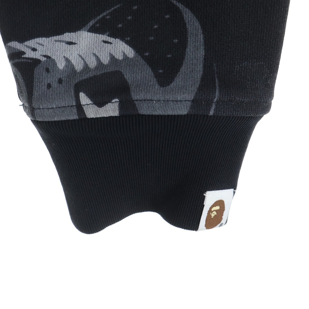 A BATHING APE(アベイシングエイプ) RANDOM BAPE STA SWEAT JERSEY TOP 001SWH301003X 裏地メッシュ スウェットカーディガン ブラック