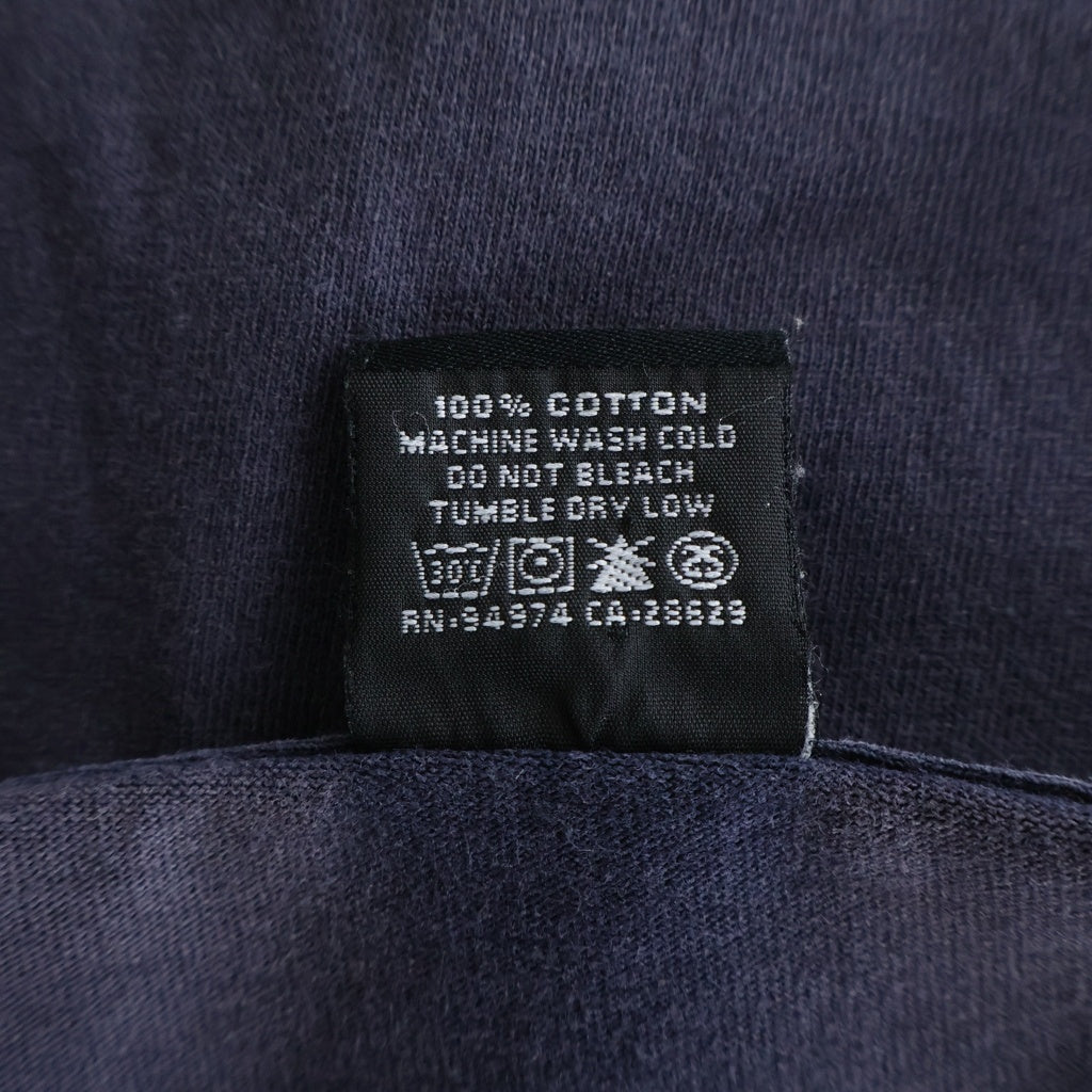 STUSSY(ステューシー) 00s SSリンク N4 メタリックプリント クルーネックTシャツ ネイビー