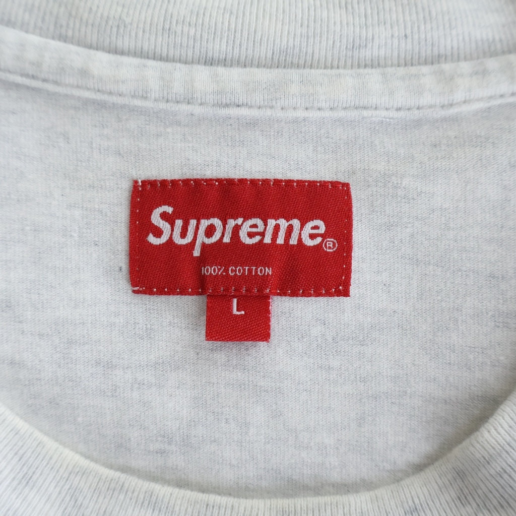 SUPREME(シュプリーム) 21AW Plaid Sleeve L/S Top フットボール フランネルシャツ切替 ロングスリーブカットソー グレー