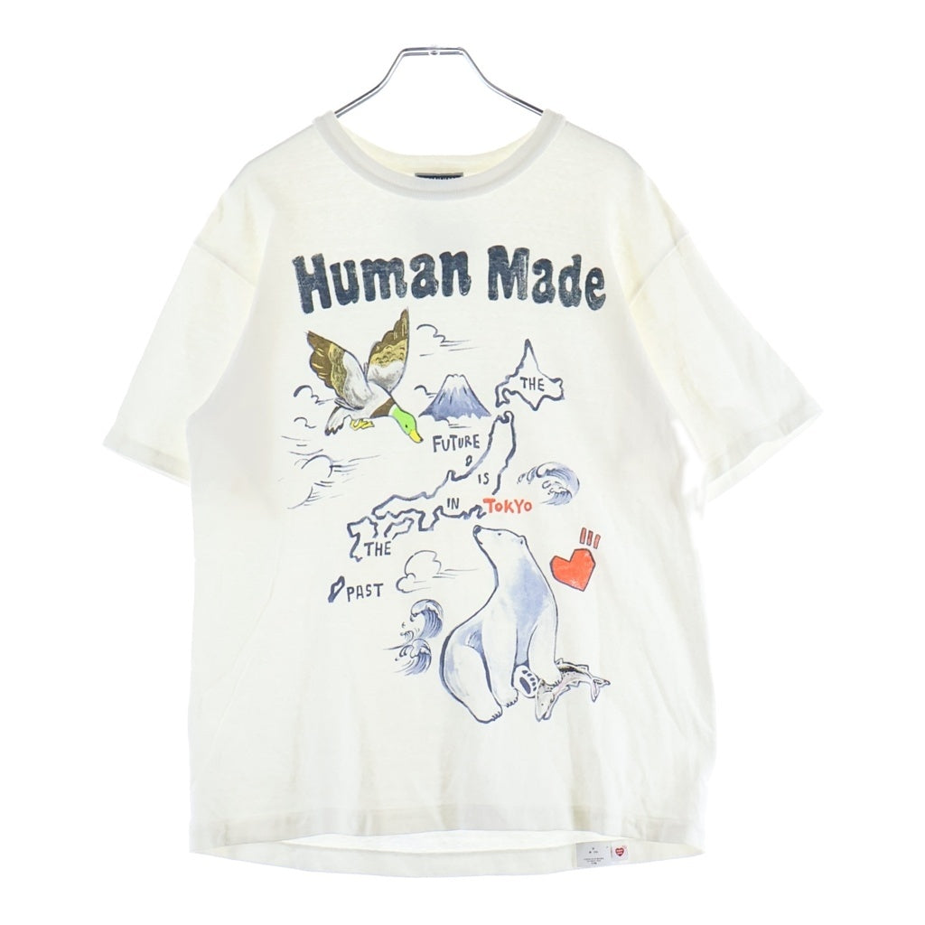 HUMAN MADE(ヒューマンメイド) 26SS GRAPHIC T-SHIRT グラフィック クルーネック半袖Tシャツ 日本地図 HM31TE029 ホワイト