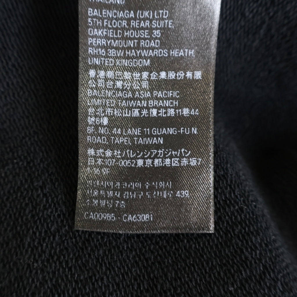 BALENCIAGA(バレンシアガ) 24SS LAYERED SPORTS ROUND レイヤード スポーツ ラウンドプリント クルーネック スウェットトレーナー ブラック 767860 TPVF3