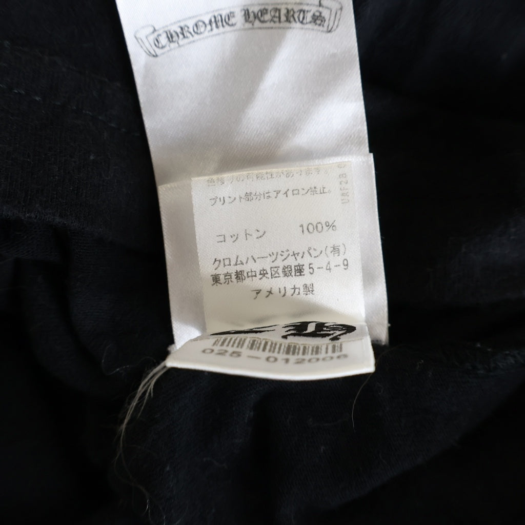 CHROME HEARTS(クロムハーツ) CH L/S T-SHIRT アームフローラル バックホースシュープリント 長袖Tシャツ ロンT ブラック