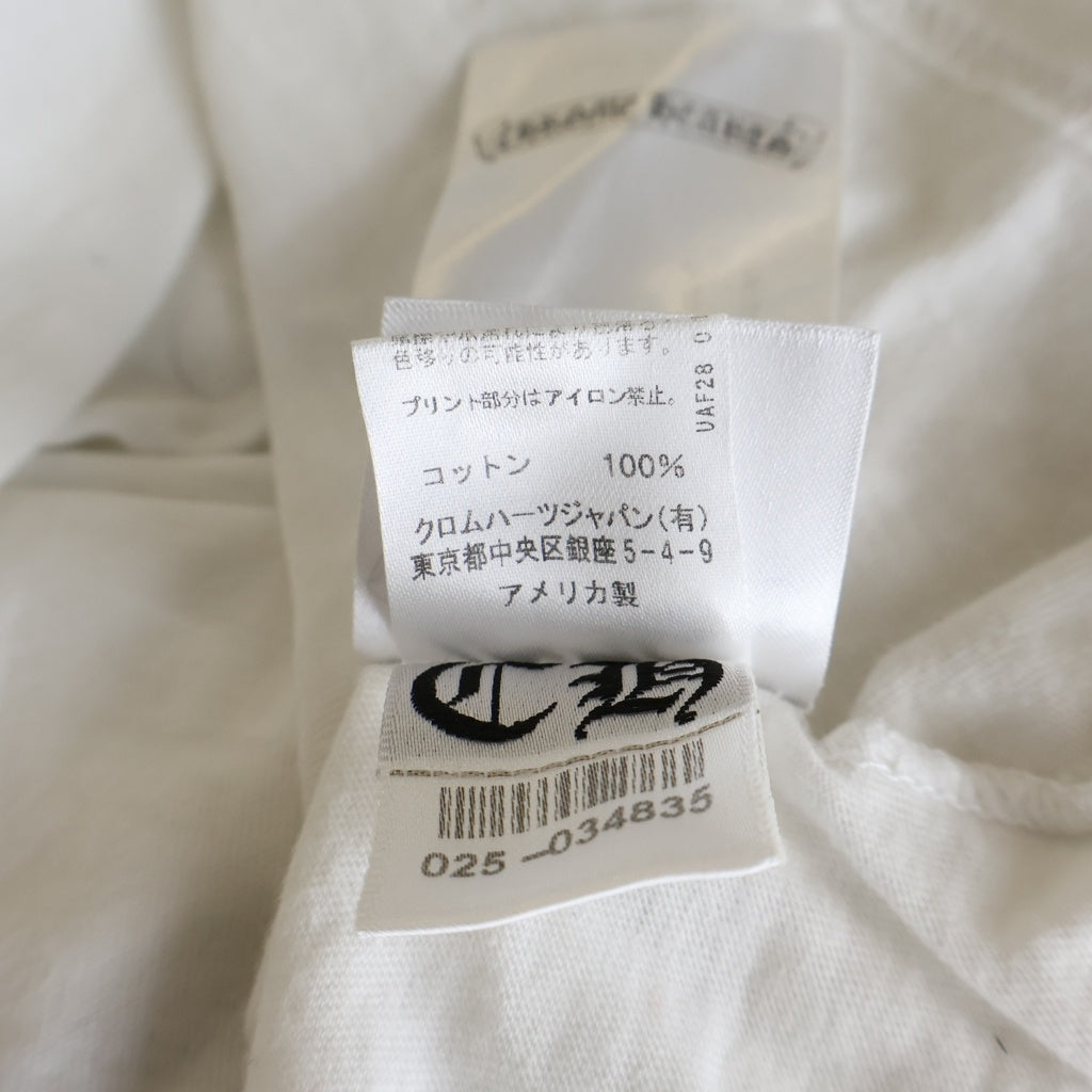 CHROME HEARTS(クロムハーツ) NECK LOGO ネックロゴ ポケット クルーネック半袖Tシャツカットソー ホワイト