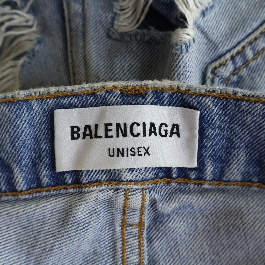 BALENCIAGA(バレンシアガ) Destroyed Normal Pants デストロイドノーマルパンツ ブーツカットデニム インディゴ