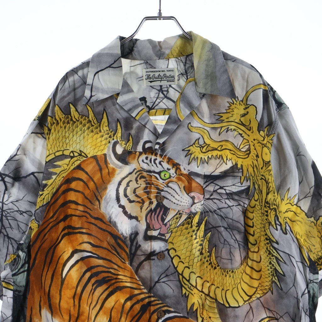 WACKO MARIA(ワコマリア) ×TIM LEHI aloha shirt ティムリーハイ アロハ 虎龍半袖シャツ マルチカラー