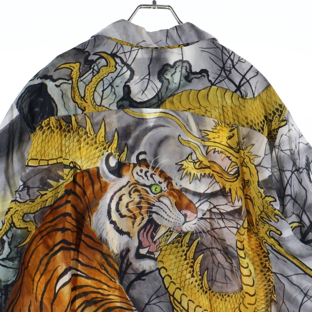 WACKO MARIA(ワコマリア) ×TIM LEHI aloha shirt ティムリーハイ アロハ 虎龍半袖シャツ マルチカラー