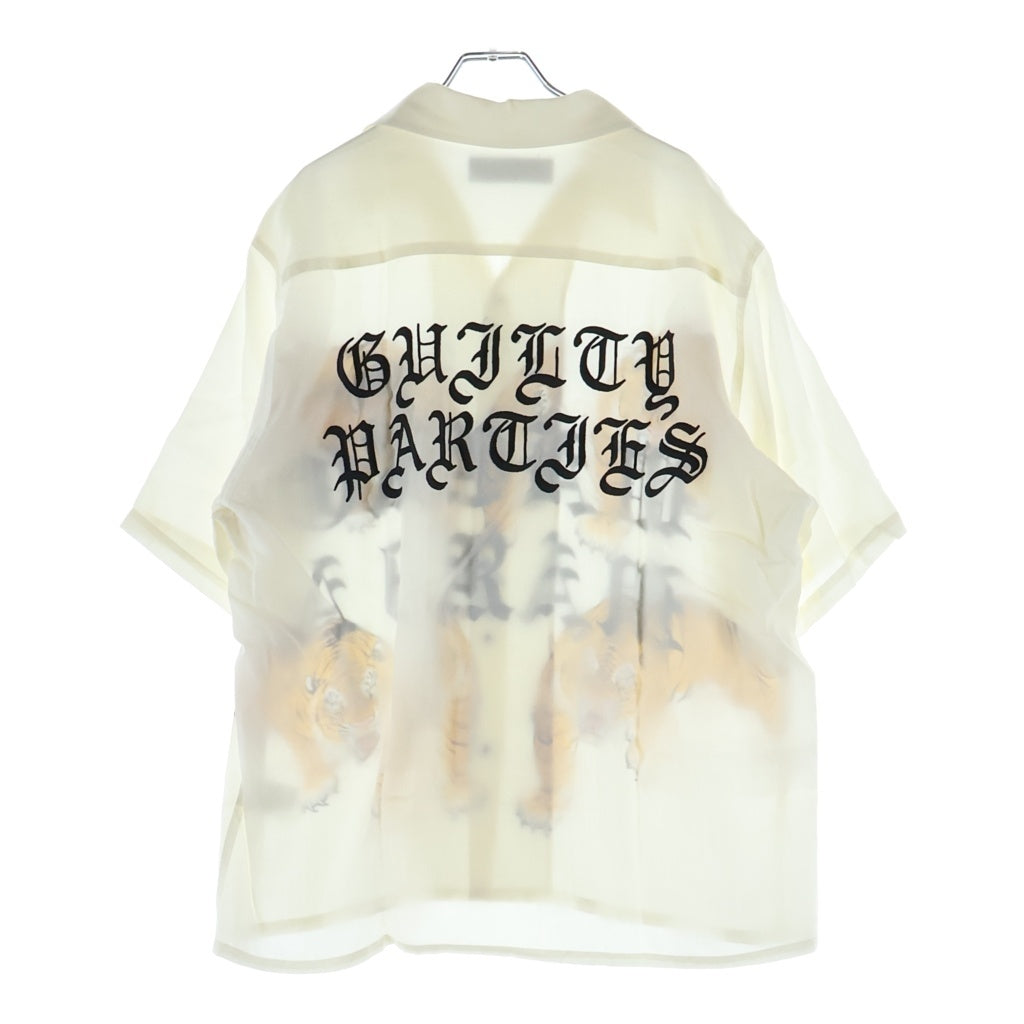 WACKO MARIA(ワコマリア) ×TIM LEHI aloha shirt ティムリーハイ アロハ 虎グラフィック半袖シャツ ホワイト ‐
