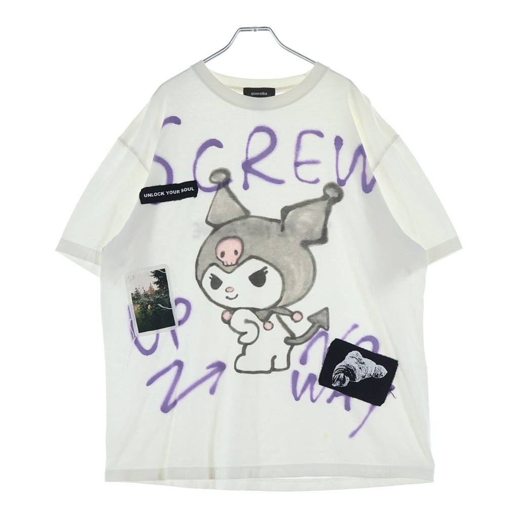 GUERNIKA(ゲルニカ) ×Sanrio characters Hand Painted T-shirt クロミ プリントクルーネック半袖Tシャツ ホワイト 5001-01 31777HH