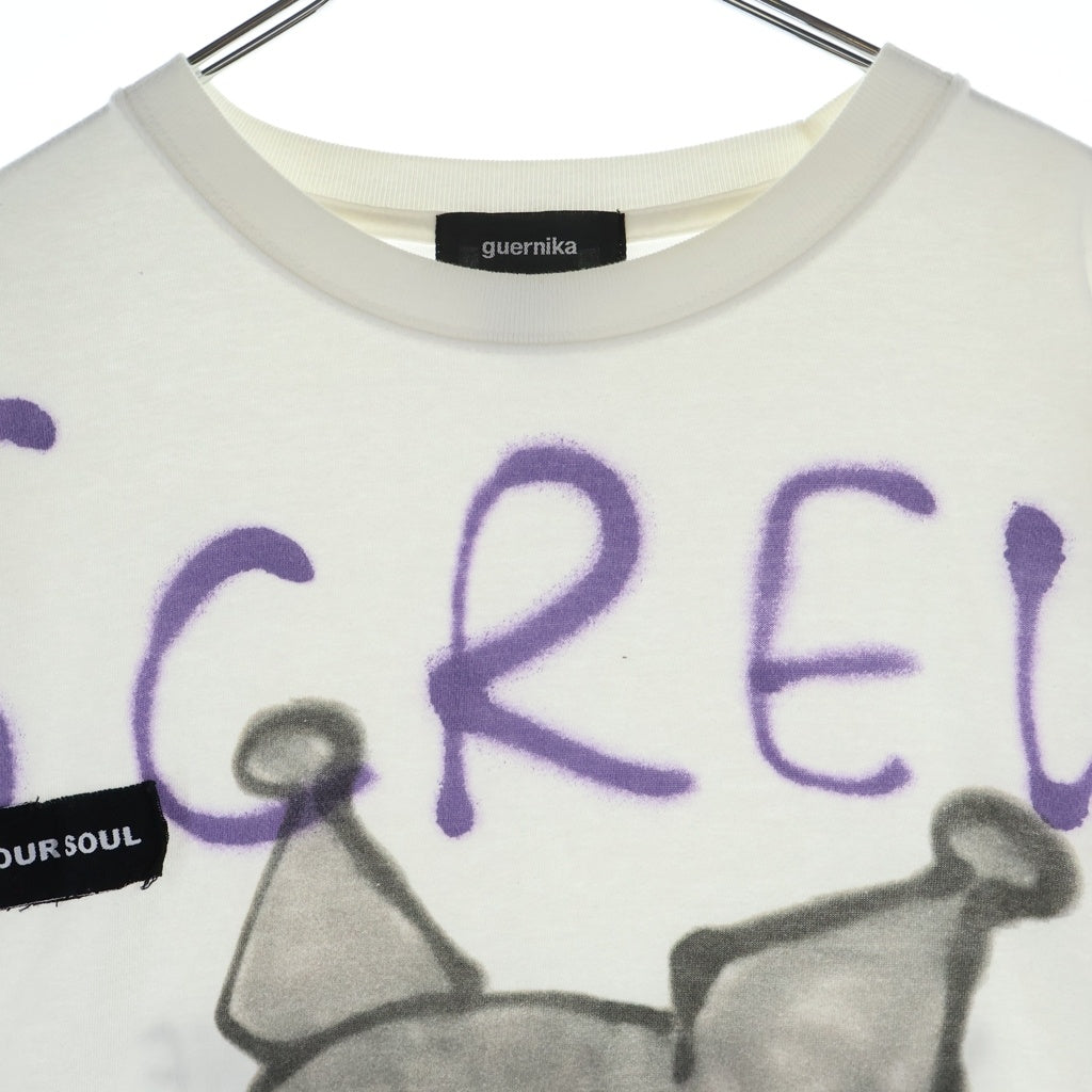 GUERNIKA(ゲルニカ) ×Sanrio characters Hand Painted T-shirt クロミ プリントクルーネック半袖Tシャツ ホワイト 5001-01 31777HH