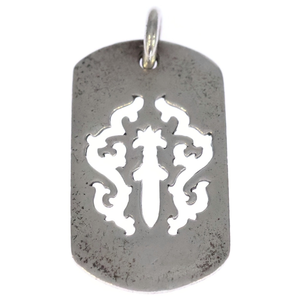 CHROME HEARTS(クロムハーツ) D TAG LRG DAGGER ヴァインダガーカットアウトドッグタグ ラージ ペンダントトップ シルバー BCA240 -
