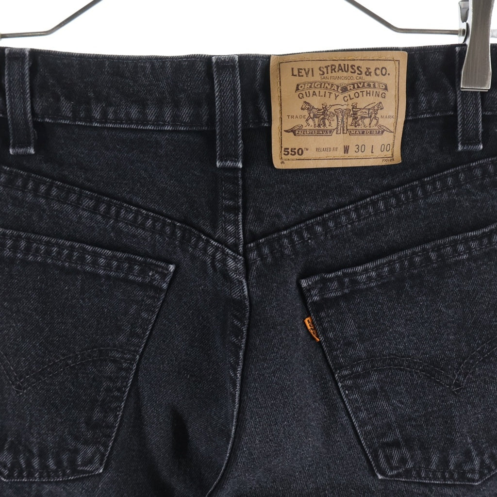 Levi's(リーバイス) 90s USA製 サルファ 後染め 550-4159 ブラックデニム ショートパンツ ブラック -