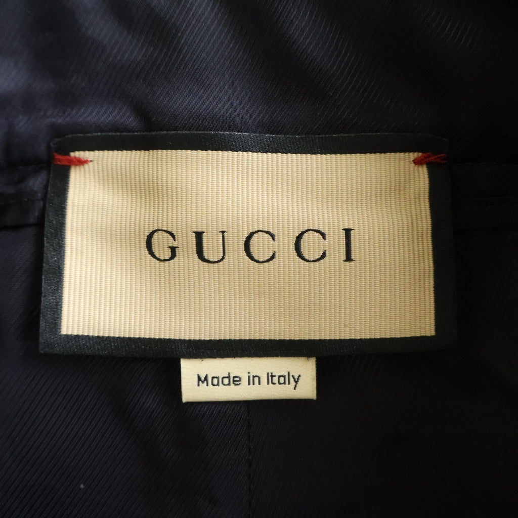 GUCCI(グッチ) ダークブルー ロゴプリント 748161 ショートスカート 748161 レディース