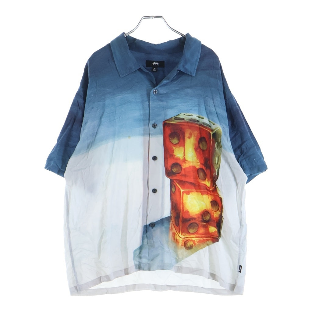 STUSSY(ステューシー) Dice Painting Shirt ダイス ペインティング 半袖シャツ SU21 1110170 マルチカラー SU21 1110170