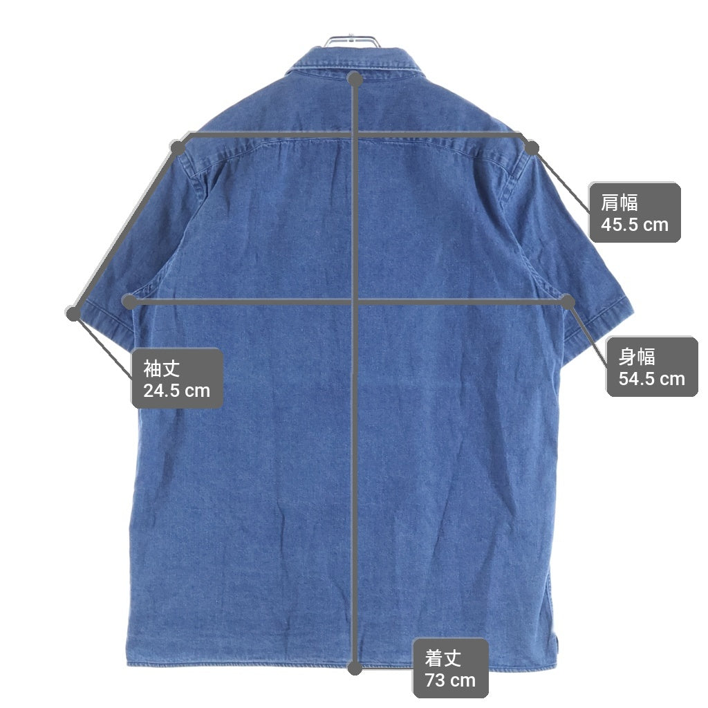 Paul Smith(ポールスミス) Indigo Short-Sleeve Shirt インディゴ 半袖シャツ PY-WR-77848 インディゴ PY-WR-77848