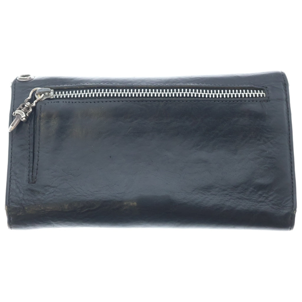 CHROME HEARTS(クロムハーツ) WAVE ウェーブ レザーウォレット 財布 ブラック BCA375