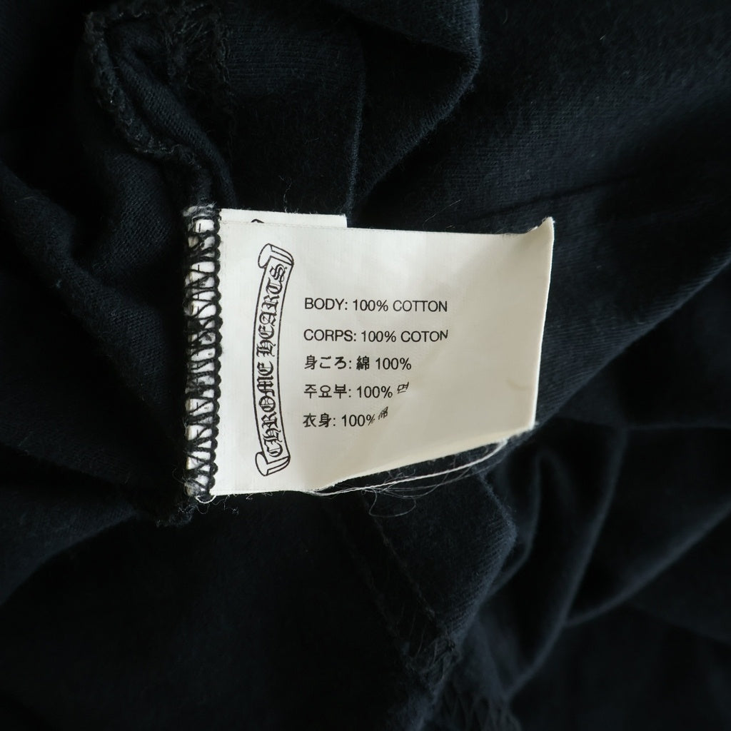 CHROME HEARTS(クロムハーツ) SCROLL LABEL T-SHIRT スクロールラベルプリント クルーネックポケット半袖Tシャツ ブラック