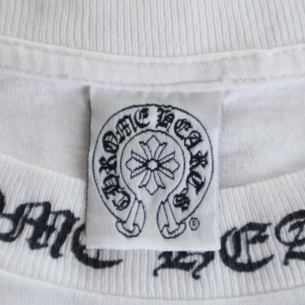 CHROME HEARTS(クロムハーツ) OLD CH T-SHIRT オールド ネックロゴ ダガープリント 半袖Tシャツ ホワイト