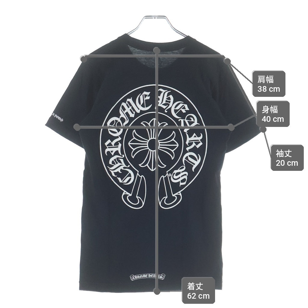 CHROME HEARTS(クロムハーツ) CH S/S HORSESHOE ホースシュープリント 半袖Tシャツカットソー ブラック