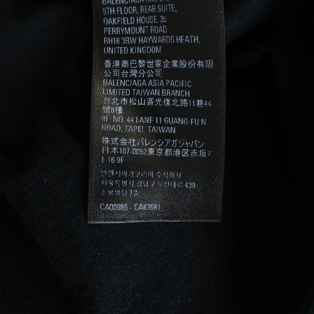 BALENCIAGA(バレンシアガ) ×adidas 23SS Long sleeve T-shirt クルーネック長袖Tシャツ 728789 TNVA6 ブラック