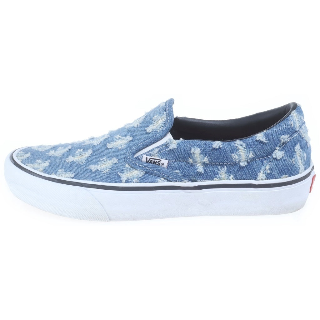 SUPREME(シュプリーム) ×VANS Hole Punch Denim Slip-On Pro VN0A38DD2DD US9/27cm スリッポン デニム
