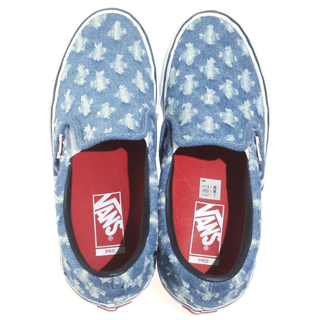 SUPREME(シュプリーム) ×VANS Hole Punch Denim Slip-On Pro VN0A38DD2DD US9/27cm スリッポン デニム