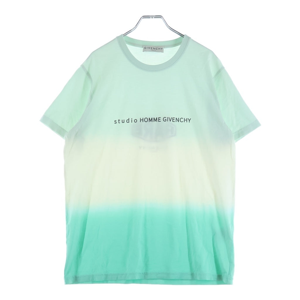 GIVENCHY(ジバンシィ) Gradient Studio Logo T-shirt グラデーション BM70XL3002 クルーネックTシャツ グリーン