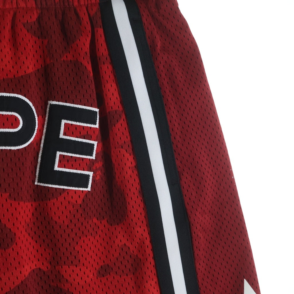 A BATHING APE(アベイシングエイプ) 20SS Color Camo Mesh Shorts ロゴ スター ライン 001SPG301008X メッシュショーツ レッド