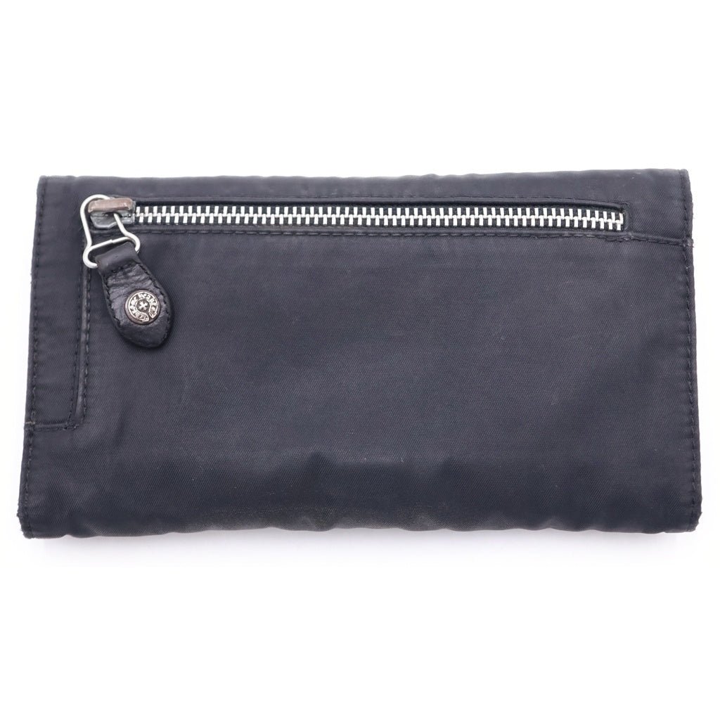 CHROME HEARTS(クロムハーツ) WAVE ウェーブ ホースシューボタン ナイロンウォレット 財布 ブラック