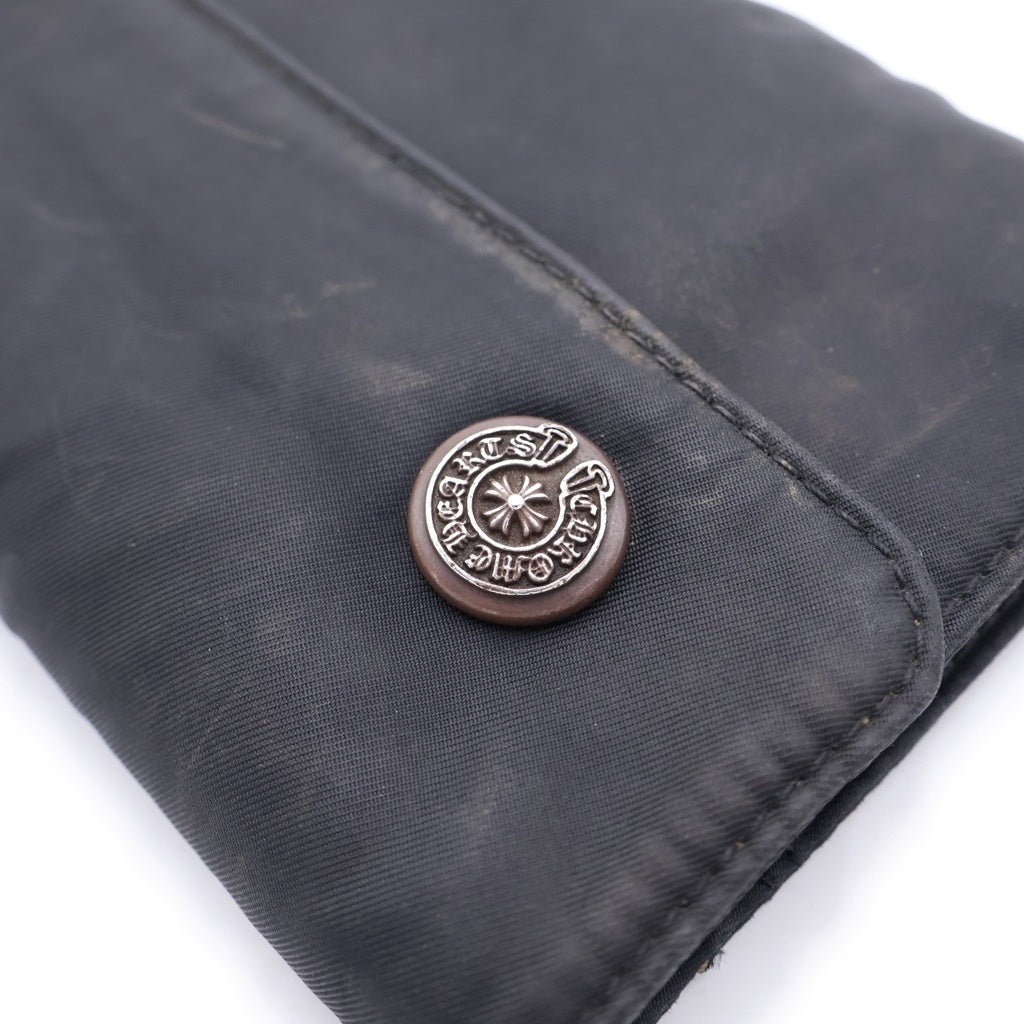 CHROME HEARTS(クロムハーツ) WAVE ウェーブ ホースシューボタン ナイロンウォレット 財布 ブラック