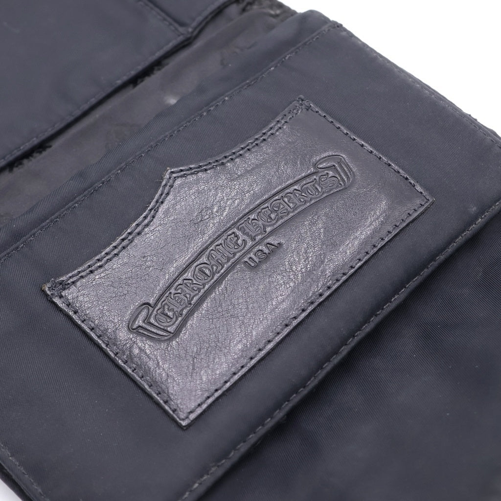 CHROME HEARTS(クロムハーツ) WAVE ウェーブ ホースシューボタン ナイロンウォレット 財布 ブラック