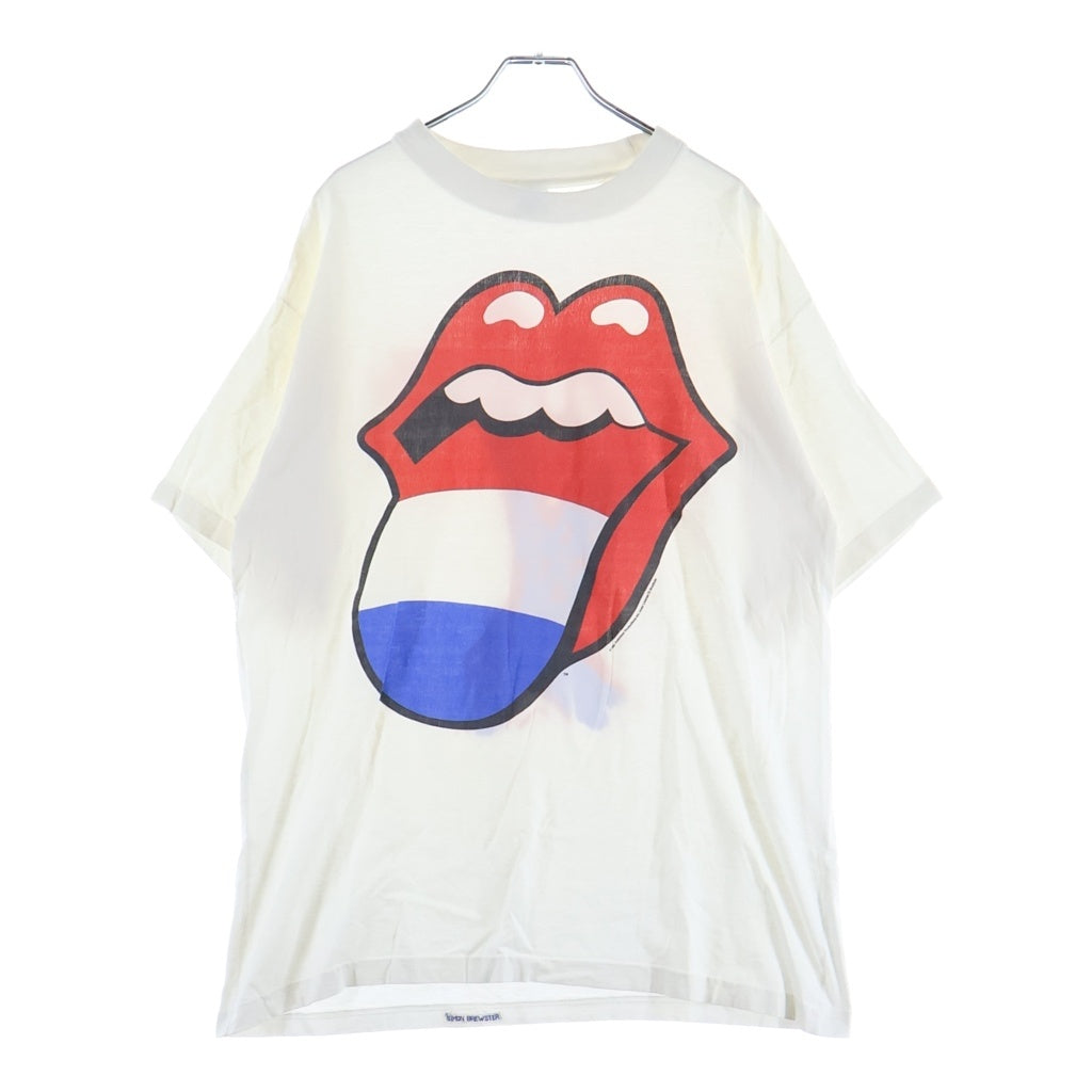 VINTAGE(ヴィンテージ) 90s ROLLING STONES VOODOO LOUNGE 国旗リップ&タン クルーネックTシャツ ホワイト -