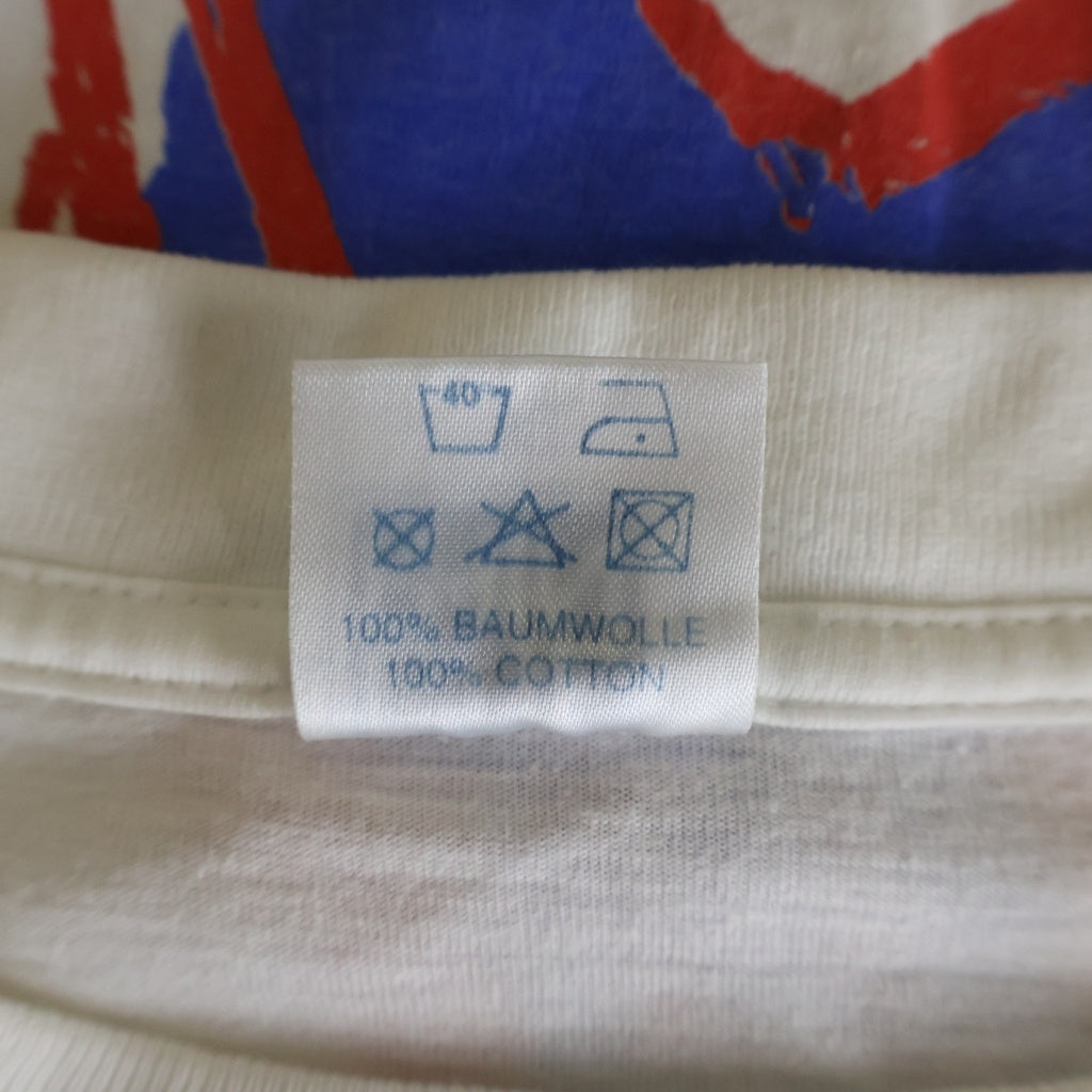 VINTAGE(ヴィンテージ) 90s ROLLING STONES VOODOO LOUNGE 国旗リップ&タン クルーネックTシャツ ホワイト -
