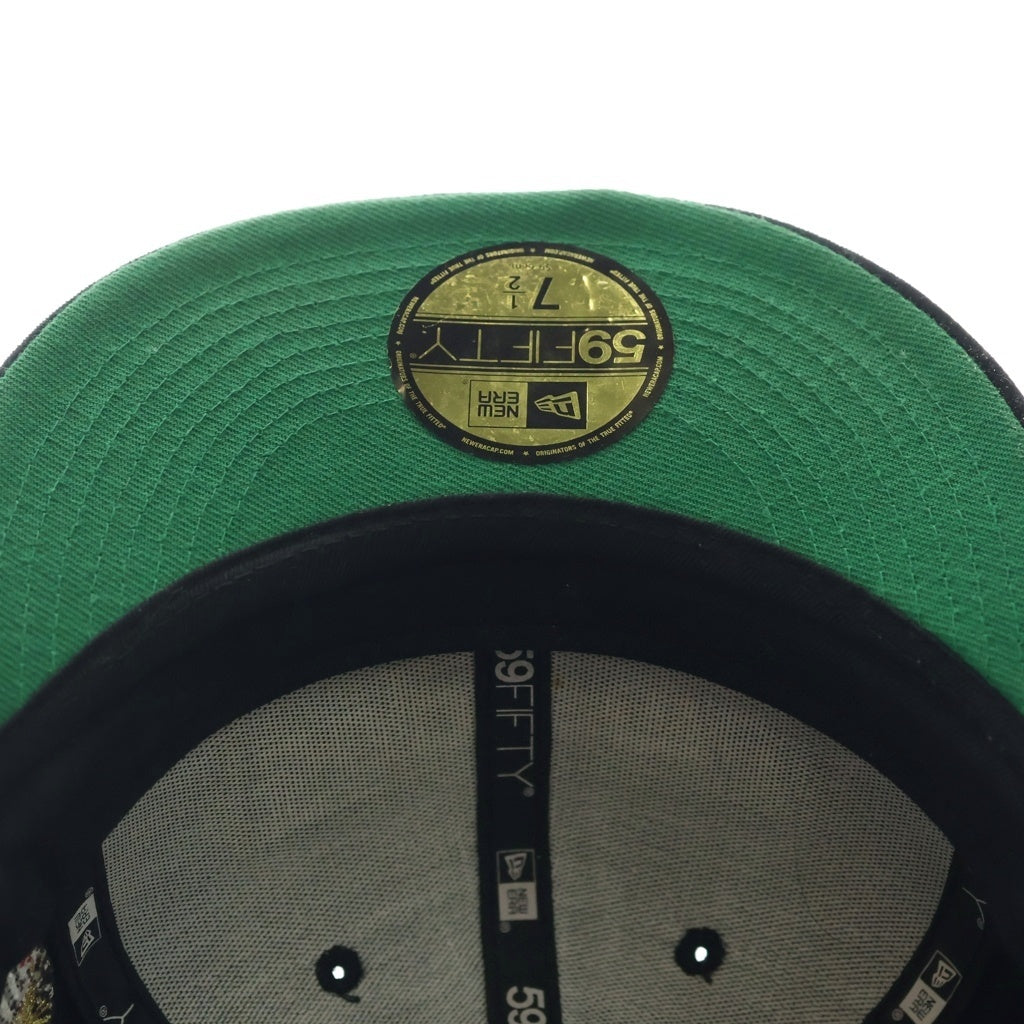 SUPREME(シュプリーム) ×New Era Velor Box Logo Cap ベロア ボックスロゴ ベースボールキャップ ブラック