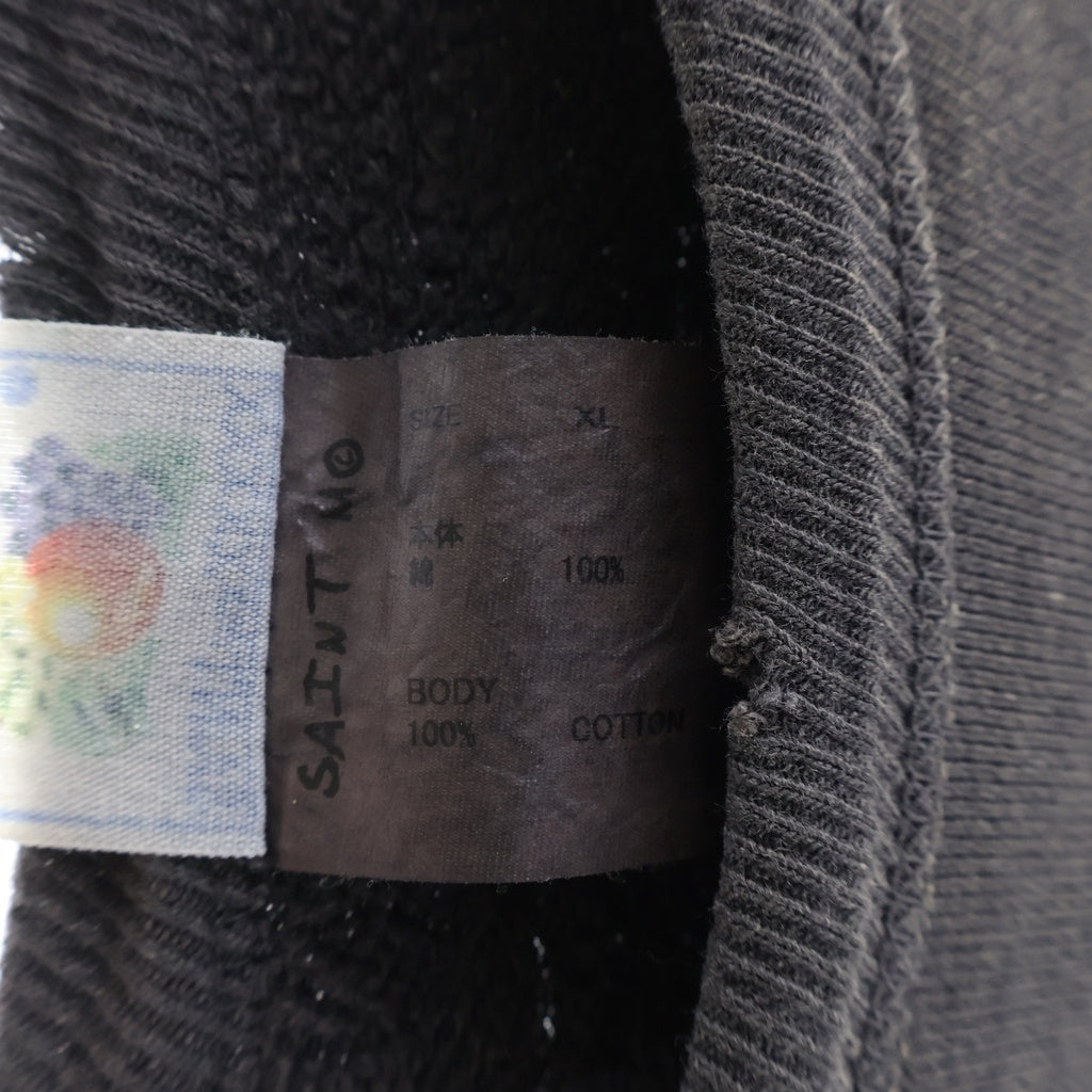 SAINT MICHAEL(セントマイケル) 24AW BONE SAINT CREW SWT ボーン SM-YS1-0000-031 スウェット ブラック