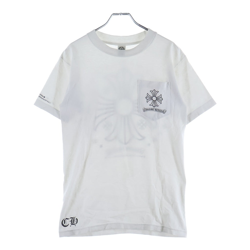 CHROME HEARTS(クロムハーツ) OLD S/S バックCHプラスプリント 半袖Tシャツカットソー ホワイト