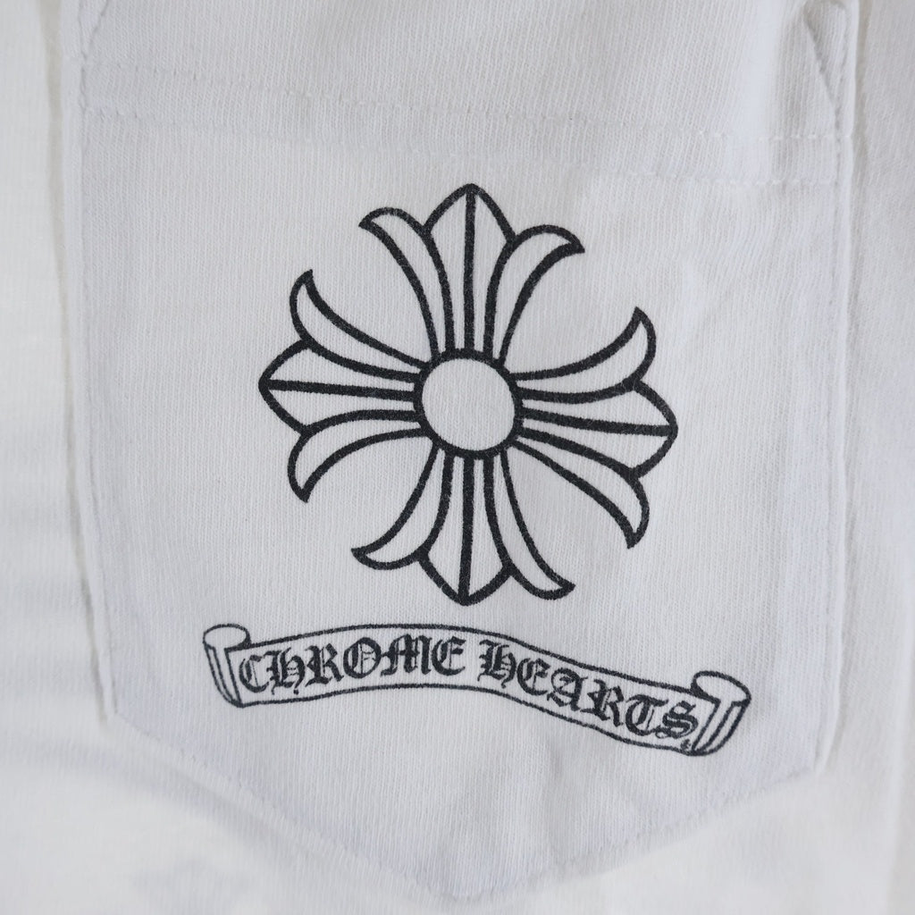 CHROME HEARTS(クロムハーツ) OLD S/S バックCHプラスプリント 半袖Tシャツカットソー ホワイト