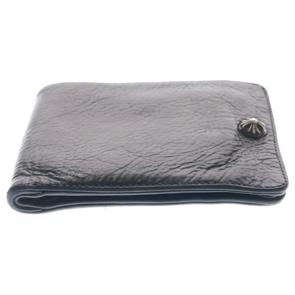 CHROME HEARTS(クロムハーツ) 1SNAP 1スナップ クロスボタンレザーウォレット財布 ブラック