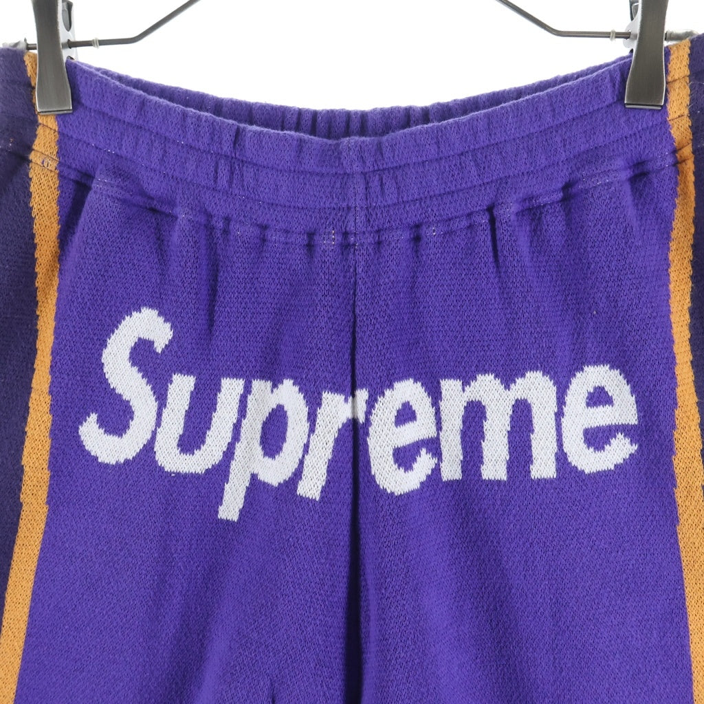 SUPREME(シュプリーム) 24AW ×Umbro Knit Soccer Short ロゴプリント ハーフパンツ パープル