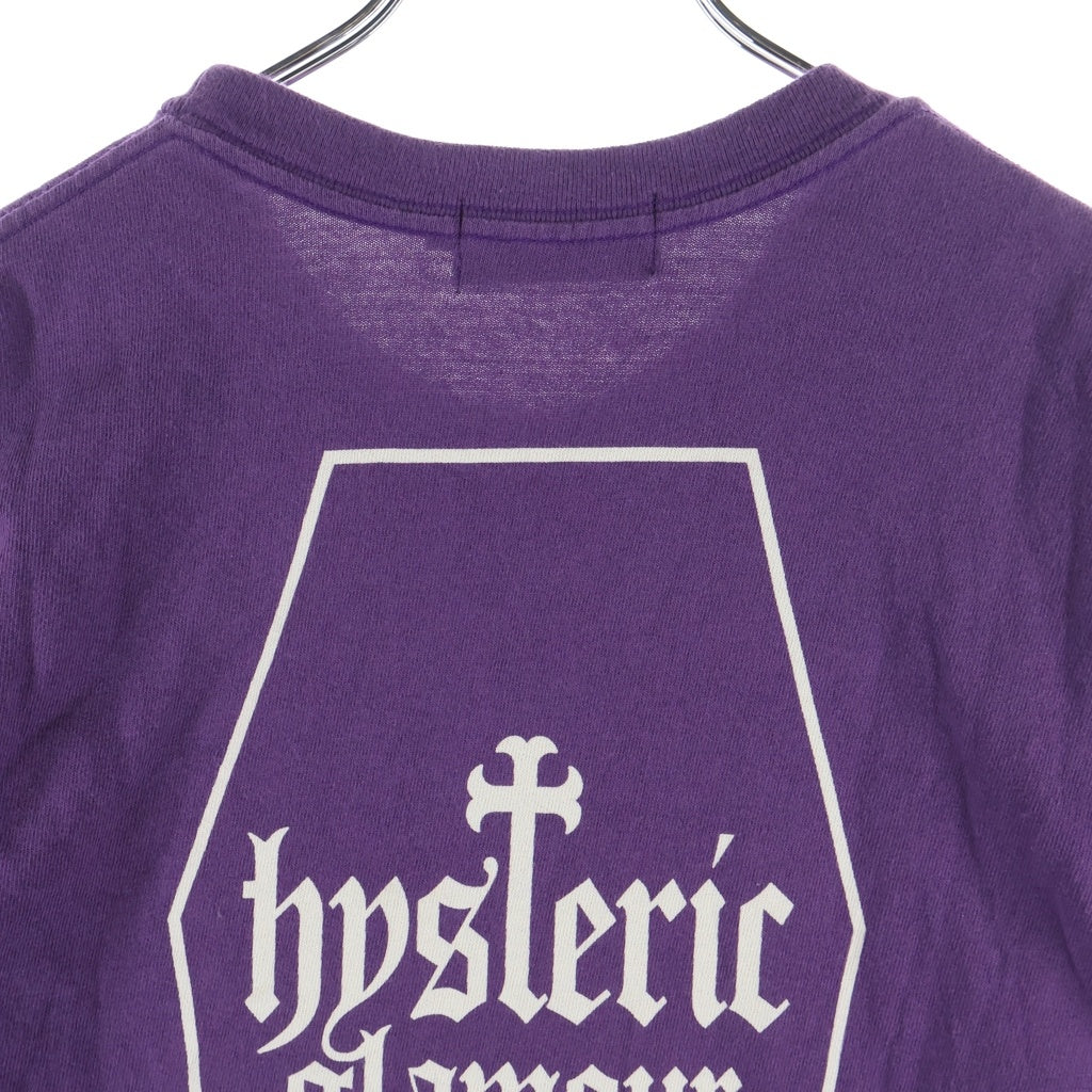 HYSTERIC GLAMOUR(ヒステリックグラマー) 25AW SKULL COFFIN スカルコフィンプリント 半袖Tシャツカットソー パープル 02253CT08