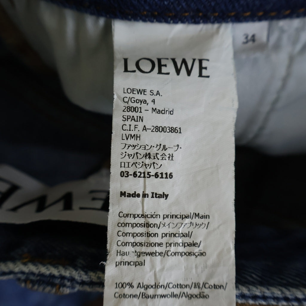 LOEWE(ロエベ) アナグラム刺繍 ストレートデニムパンツ インディゴ H526Y11W59