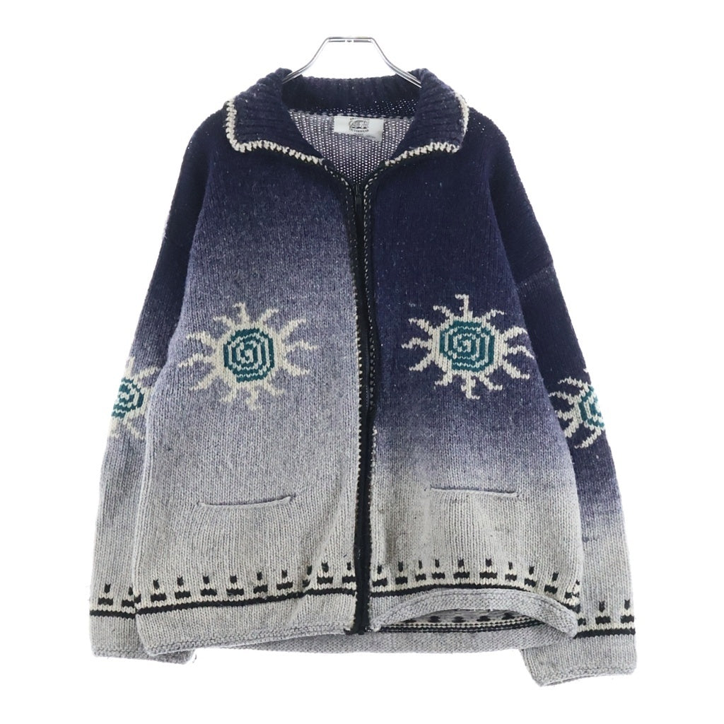 VINTAGE(ヴィンテージ) 80s-90s ARMADILLO OUTERWEAR ジップアップ エクアドルニット ネイビー -