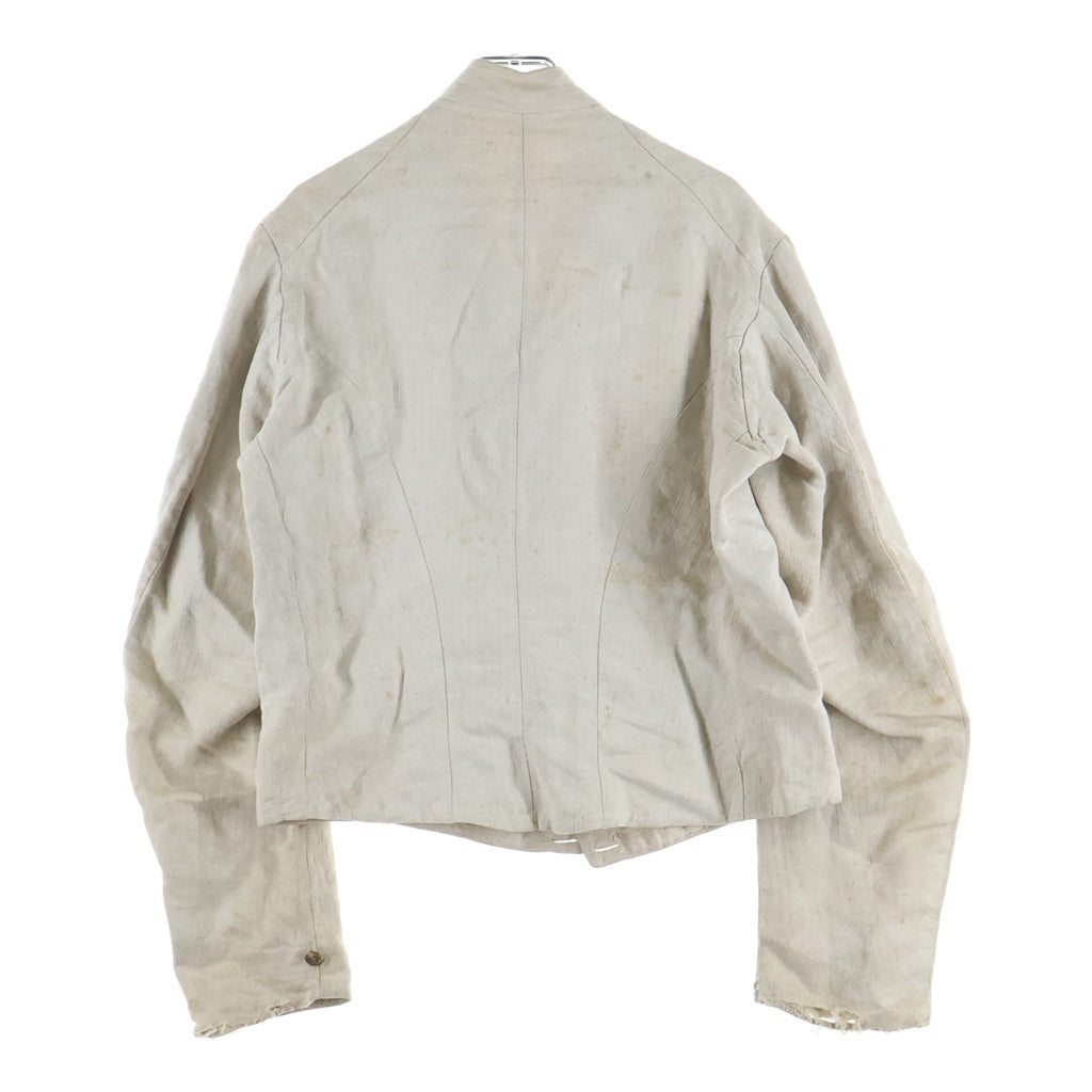 VINTAGE(ヴィンテージ) 30s ヘビーリネン ダブルブレスト ジャケット ベージュ -