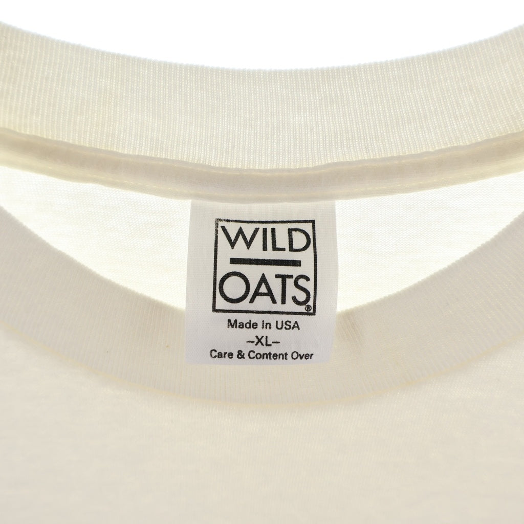VINTAGE(ヴィンテージ) 90s PETER MAX SUPRE BOWL WILDOATS ピーターマックス 裾袖シングル クルーネックTシャツ ホワイト -