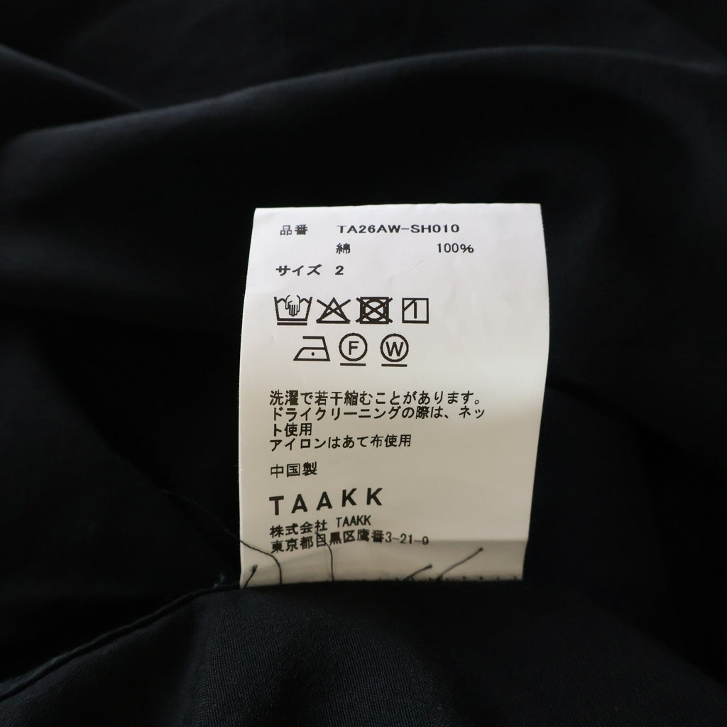 TAAKK(ターク) 26AW F1 FIELD SHIRT TA26AW-SH010 リップストップ シャツジャケット ブラック
