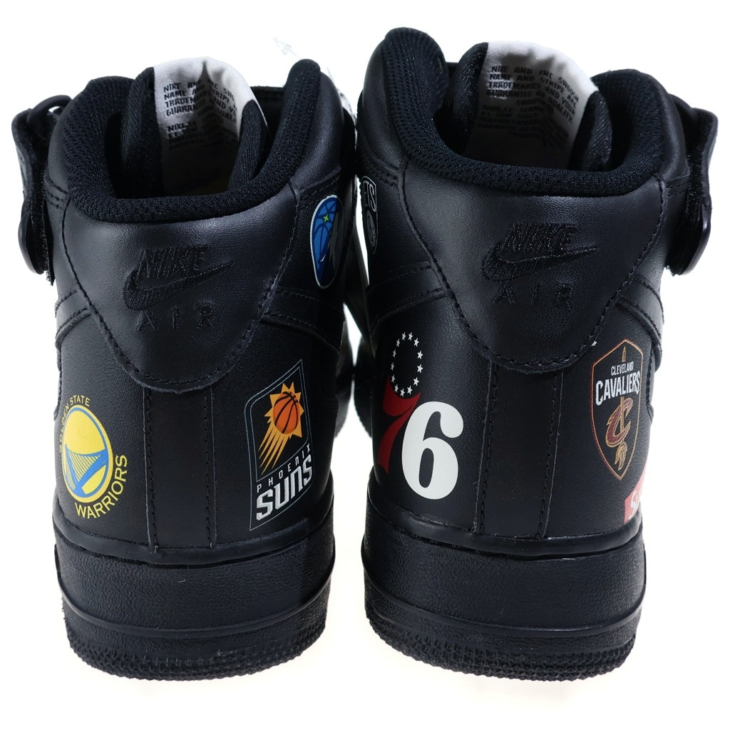 NIKE(ナイキ) ×SUPREME AIR FORCE 1 MID NBA TEAM ナイキ エアフォース1 ミッド エヌビーエーチーム ミドルカットスニーカー US9/27.0cm ブラック AQ8017-001