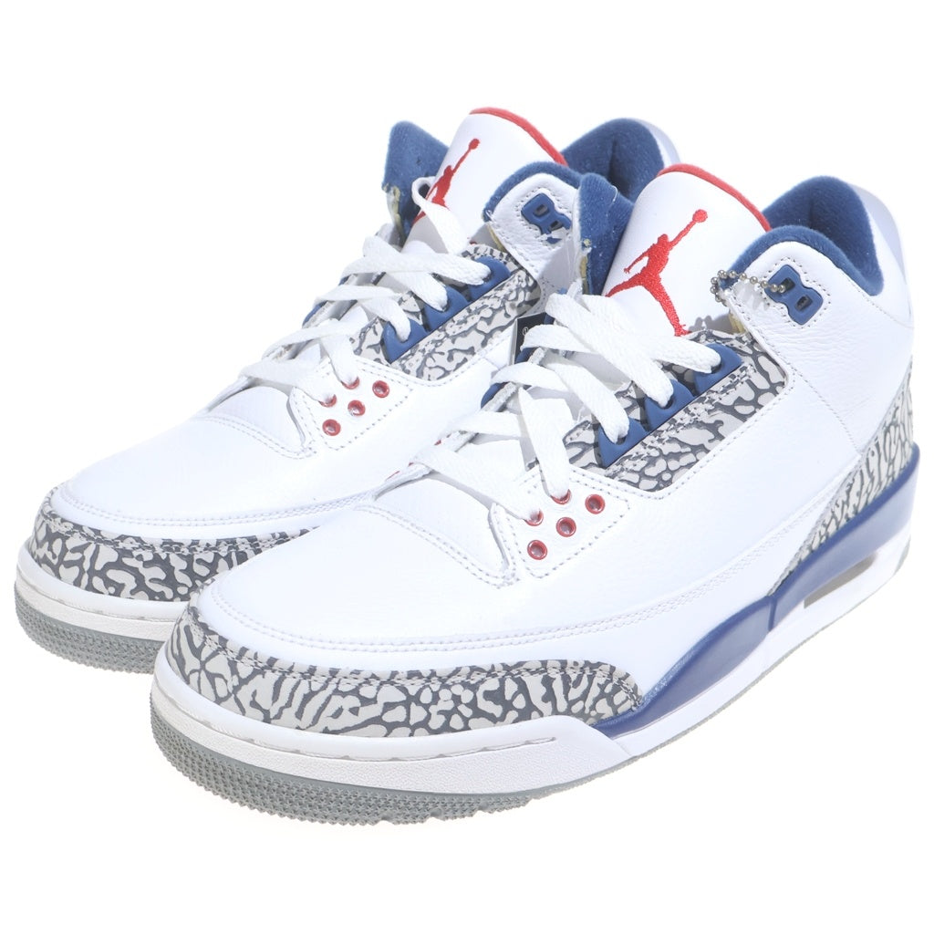 NIKE(ナイキ) AIR JORDAN 3 RETRO エアジョーダン3 レトロ トゥルー ブルー ハイカットスニーカー ホワイト/ブルー US9.5/27.5cm 854262-106